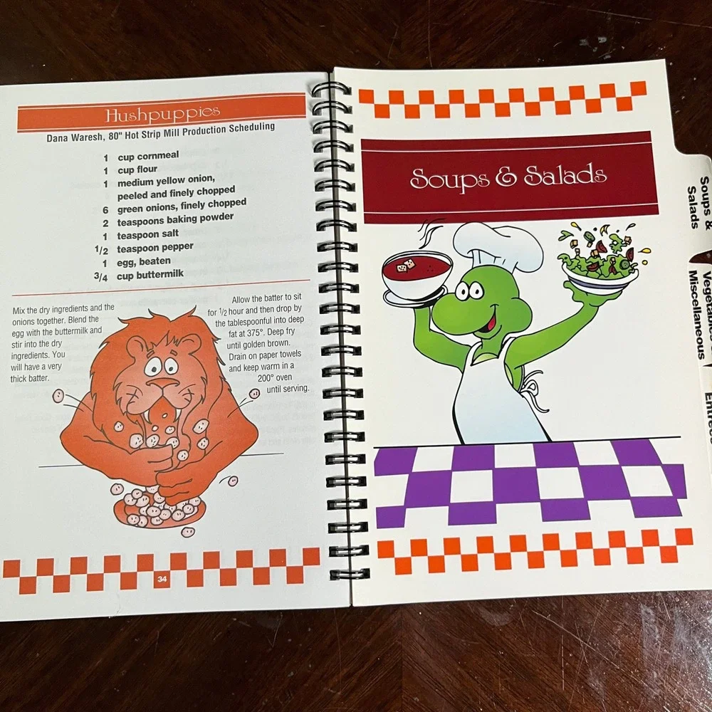 Vintage 1997 Bethlehem Steel Employee Cookbook Burns Harbor Indiana Recipes